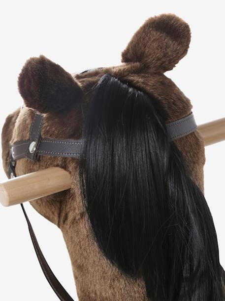 Cheval à roulettes en bois FSC® blanc+brun+marron - vertbaudet enfant 