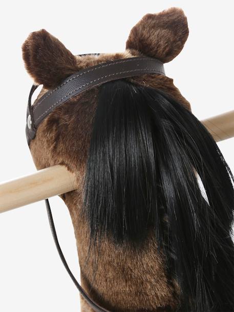 Cheval à roulettes en bois FSC® blanc+brun+marron - vertbaudet enfant 
