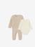 Ensemble 3 pièces mixte bébé naissance beige chiné - vertbaudet enfant 