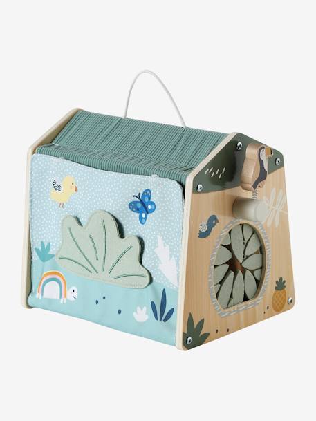 Maison d'activités des animaux Tanzanie en tissu et bois FSC® beige - vertbaudet enfant 