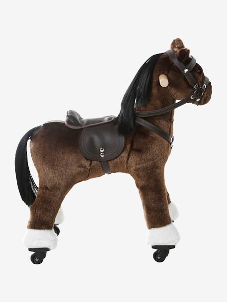 Cheval à roulettes en bois FSC® blanc+brun+marron - vertbaudet enfant 