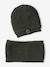 Set muts met dino badge en snood jongens kaki - vertbaudet enfant 