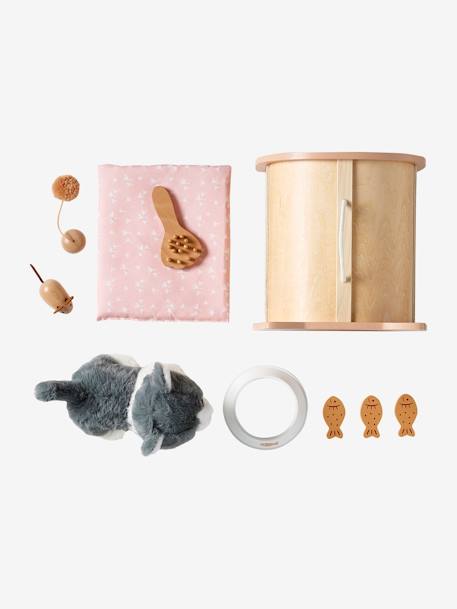 Set animal de compagnie Chat + accessoires en bois FSC® bois - vertbaudet enfant 