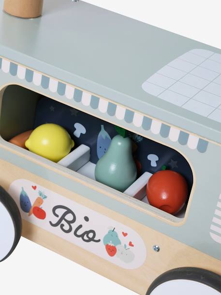 Porteur marchande et dinette en bois FSC® vert - vertbaudet enfant 