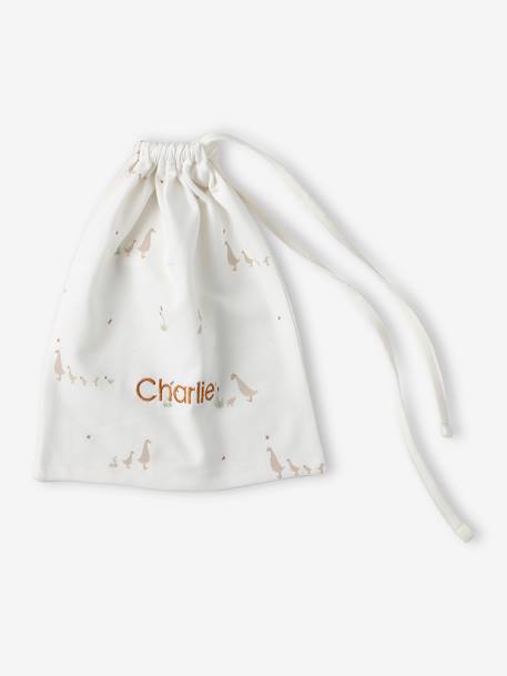 Ensemble naissance bonnet + moufles + chaussons + pochon personnalisable cappuccino - vertbaudet enfant 