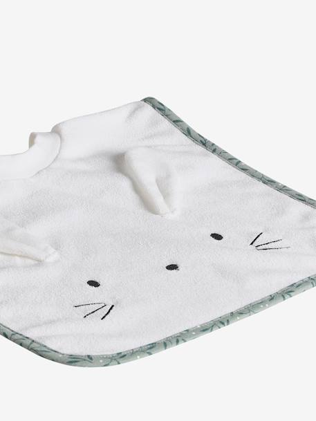 Grand bavoir à enfiler bois de rose+écru+ourson+tigre+vert - vertbaudet enfant 