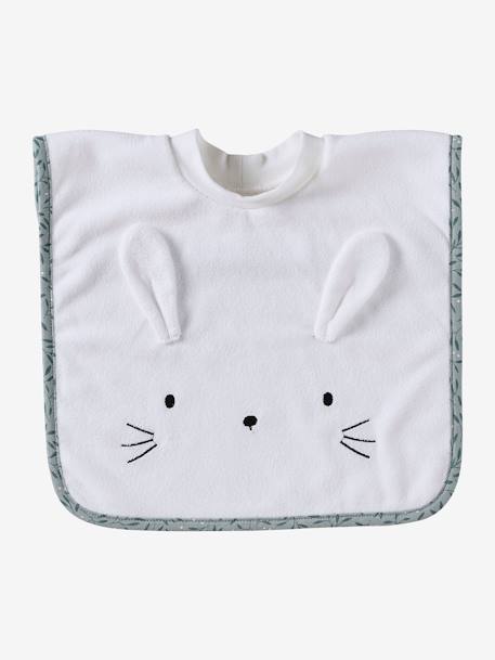 Grand bavoir à enfiler bois de rose+écru+ourson+tigre+vert - vertbaudet enfant 