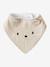 Set met 3 slabbetjes van katoengaas beige, bedrukt+ecru+grijsblauw+lichtroze+saliegroen+set groene panda+set vos+touw+veel beige+WIT - vertbaudet enfant 