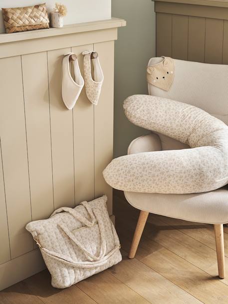 Lot 3 bavoirs bandanas en gaze de coton beige imprimé+BLANC+carreaux vert+écru+lot beige+lot renard+lot vert panda+vert sauge - vertbaudet enfant 