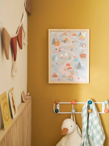 Cadre + affiche abécédaire GREEN FOREST bois - vertbaudet enfant 