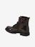 Boots enfant fille vernies synthétique zippées bronze+lot noir+noir+noir imprimé - vertbaudet enfant 