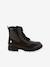 Boots enfant fille vernies synthétique zippées bronze+lot noir+noir+noir imprimé - vertbaudet enfant 