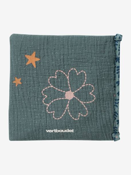 Geschenkdoos met 3 stuks:  knuffeldoek + rammelaar + prentenboek betoverd bos+groen - vertbaudet enfant 