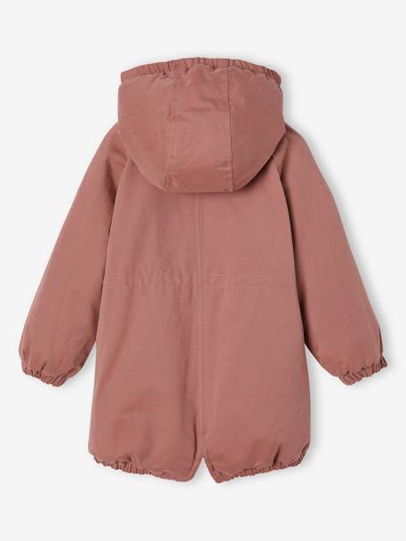 Parka fille à capuche doublée imitation fourrure bois de rose+camel+marine+noir - vertbaudet enfant 