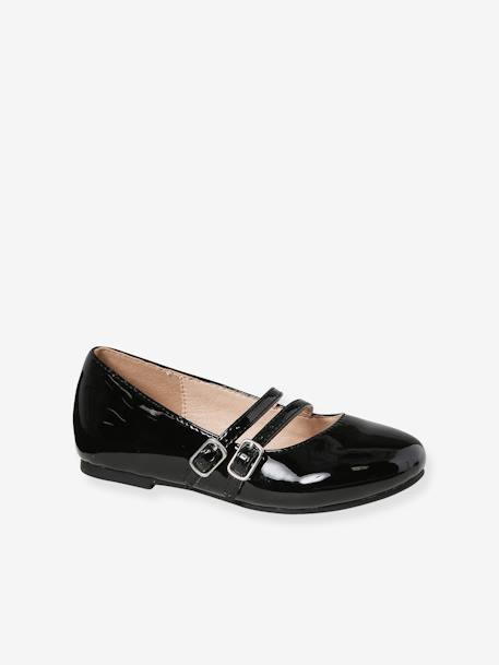 Ballerine double bride noir - vertbaudet enfant 