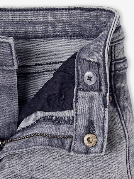 Slim jeans gemiddeld meisjes denimgrijs+donkerblauw+grijs+middenblauw - vertbaudet enfant 