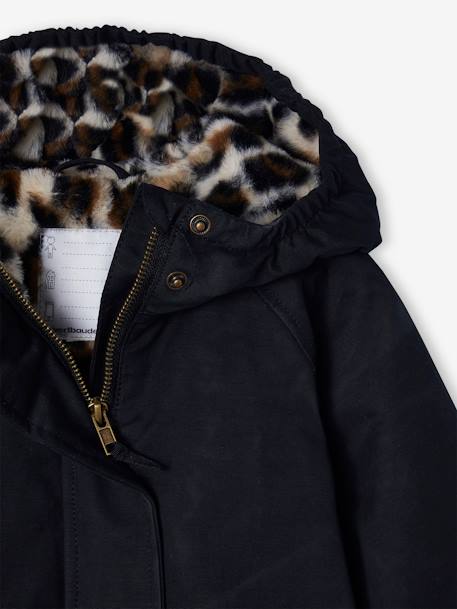 Parka fille à capuche doublée imitation fourrure bois de rose+camel+marine+noir - vertbaudet enfant 
