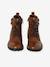Boots gavroche cuir fille marron - vertbaudet enfant 