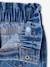 Jean fille paperbag poches coeur bleu clair+bleu moyen+denim brut - vertbaudet enfant 