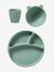 Coffret repas en silicone lot vert+set baby blue+set imprimé+set vieux rose - vertbaudet enfant 