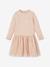 Robe Noël fille bi-matière rose poudré+rouge brique - vertbaudet enfant 