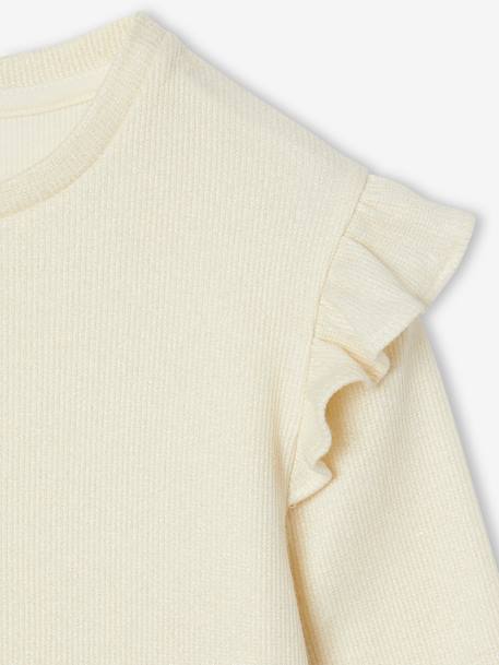 Robe Noël bi-matière jupon en tulle fille écru - vertbaudet enfant 