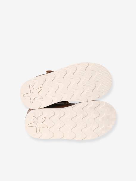 Boots enfant garçon synthétique à scratchs bleu+marron+noir - vertbaudet enfant 