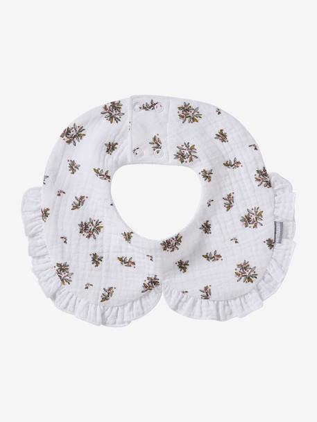 Lot de 3 bavoirs col fantaisie bleu ciel+écru - vertbaudet enfant 