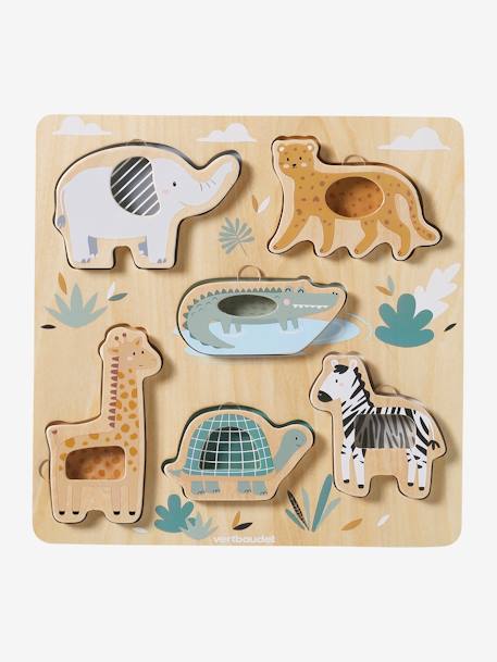 Puzzle Tanzanie 2 en 1 en bois FSC® vert - vertbaudet enfant 