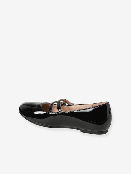 Ballerine double bride noir - vertbaudet enfant 