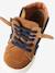 Chaussures enfant garçon cuir montantes zippées et lacées marine+marron - vertbaudet enfant 