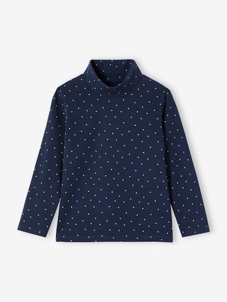 Set van 3  t-shirts met rolkraag voor meisjes ecru+groengrijs - vertbaudet enfant 