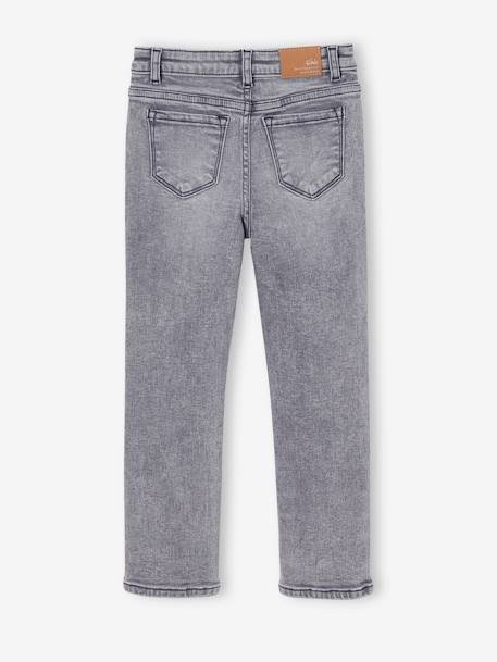 Jean fille slim morphologik tour de hanches medium bleu foncé+bleu moyen+denim gris+gris - vertbaudet enfant 