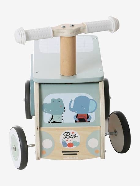 Porteur marchande et dinette en bois FSC® vert - vertbaudet enfant 