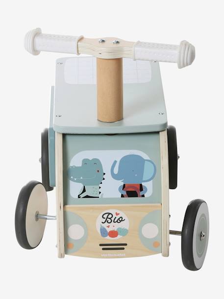 Porteur marchande et dinette en bois FSC® vert - vertbaudet enfant 