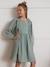 Robe fille en gaze de coton marine+vert - vertbaudet enfant 
