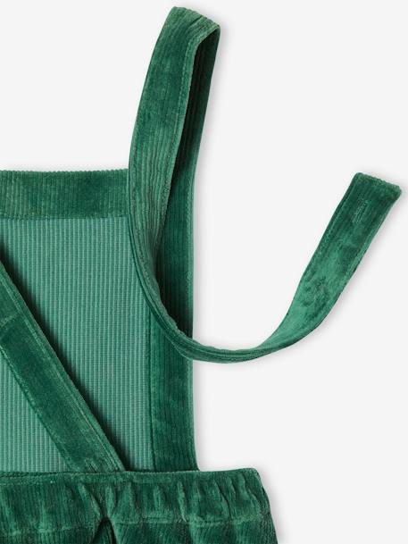 Ensemble robe tablier en velours et t-shirt fille rose+vert - vertbaudet enfant 