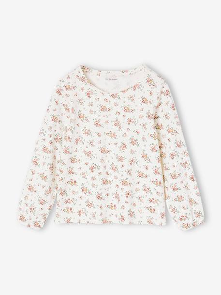Ensemble robe tablier en velours et t-shirt fille rose+vert - vertbaudet enfant 