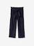 Pantalon large fille en velours marine - vertbaudet enfant 