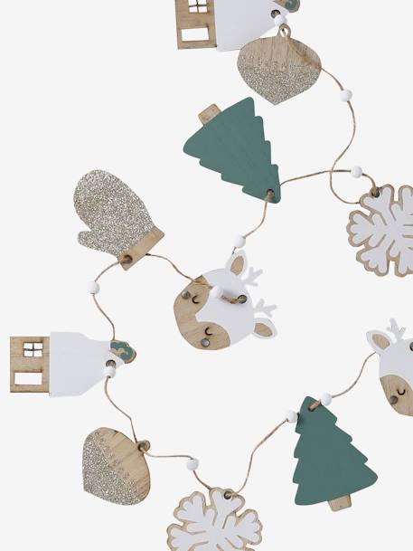 Guirlande de Noël en bois bi-couleur bois - vertbaudet enfant 
