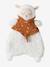 Doudou mouton bi-matière avec mallette beige - vertbaudet enfant 