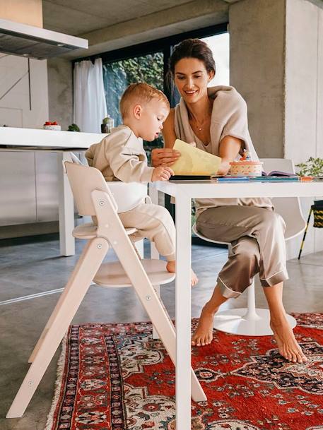 Chaise Haute Click & Fold 4-en-1 blanc+bleu+bois+noir - vertbaudet enfant 