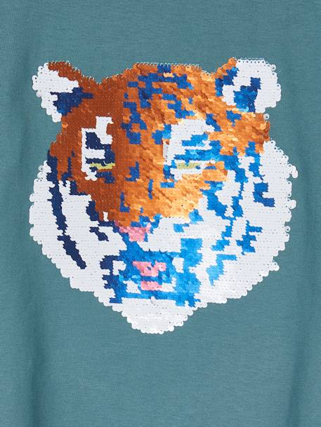 T-shirt à sequins réversibles garçon vert d'eau - vertbaudet enfant 