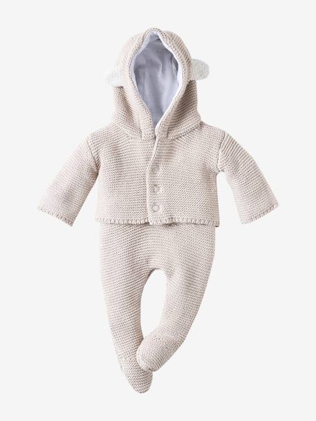Ensemble 3 pièces vêtements pour poupon beige - vertbaudet enfant 