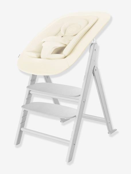 Chaise Haute Click & Fold 4-en-1 blanc+bleu+bois+noir - vertbaudet enfant 
