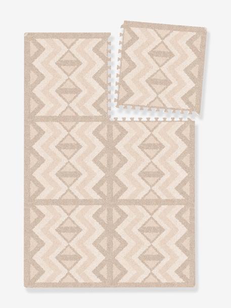Tapis de jeu puzzle Kilim sable+vert - vertbaudet enfant 