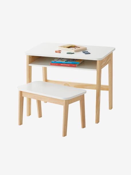 Bureau + tabouret maternelle ÉCOLIER blanc - vertbaudet enfant 