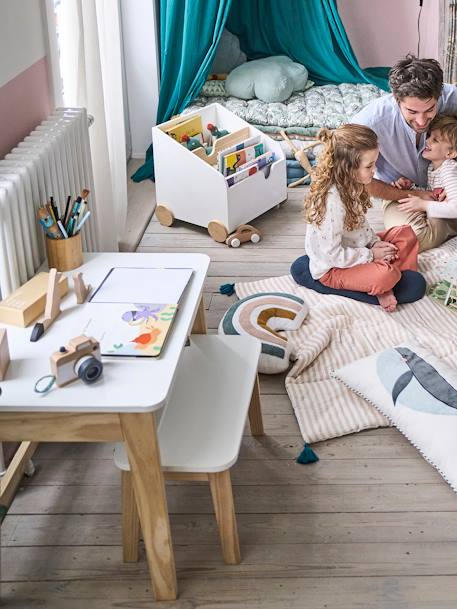 Bureau + tabouret maternelle ÉCOLIER blanc - vertbaudet enfant 