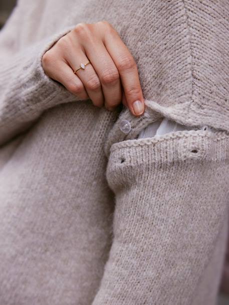 Pull de grossesse évolutif 2 en 1 beige chiné - vertbaudet enfant 