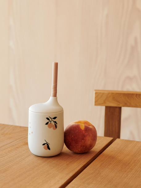 Gobelet en silicone avec paille Ellis - beige+écru - vertbaudet enfant 